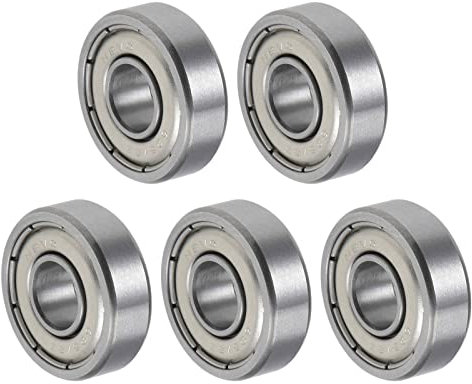QUARKZMAN R1660ZZ 6x16x5mm Kugellager x 5Stk Chromstahl für DIY-Projekte Werkzeugreparatur Doppelt abgeschirmt mit hoher Härte