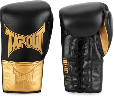 Tapout Boxhandschuhe aus Leder (1 Paar) Lockhart, Black/Gold, 08 oz R, 960011