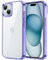 JETech Case for iPhone 15 6.1-Inch, Non-Yellowing Shockproof Phone Bumper Cover, Anti-Scratch Clear Back (Light Purple)