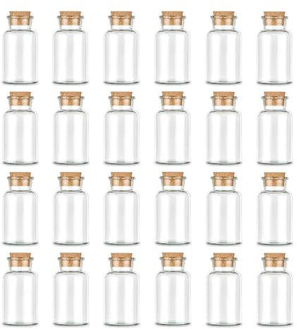 Ankerkraut leeres Korkenglas, groß, 6 Leere große Gewürzgläser, zum Abfüllen von Gewürzen, Kräutern oder Bonbons, großartiges Gast-Geschenk, 300 ml