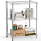 M MZG 450 lbs Wire Storage Shelving 3-Tier Utility Shelving Unit Steel Organizer Wire Rack for Home,Kitchen,Office,Chrome(11.8 D x 17.7 W x 26.3 H)