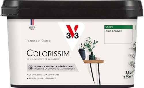 V33 Peinture multi-supports Colorissim® Gris poudré satin 2,5L