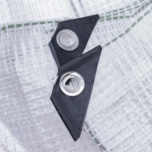 Clear Monotex Heavy Duty Tarpaulin, 100gsm Waterproof Ground Cover Multipurpose Furniture, Caravan, Vehicle, Tool, Camping & Shed Mono Sheet, Medium Weight Reinforced Cotton Mesh (1m x 1m)