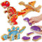 Coogam Dinosaur Snap Together Bauspielzeug, Holz Demontage Dinosaurier-Spielzeug, Trocken Montessori Bildung Feinmotor Skills Spielzeug Geschenk für Kinder 3 4 5 Jahre alt