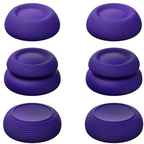 Savage Raven by Skull & Co. Skin, CQC and FPS Thumb Grip Set Joystick Cap Analog Stick Cap for PlayStation Portal - Galactic Purple, 3 Pairs(6pcs)