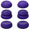 Savage Raven by Skull & Co. Skin, CQC and FPS Thumb Grip Set Joystick Cap Analog Stick Cap for PlayStation Portal - Galactic Purple, 3 Pairs(6pcs)