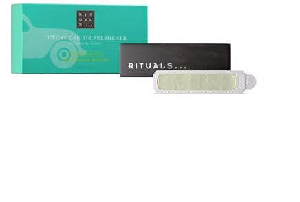 RITUALS Auto Parfüm Karma Car Air Freshener – Auto Duft mit Aroma von Lotus und weißem Tee – Auto Lufterfrischer mit eleganter Holzhalterung – 6 g