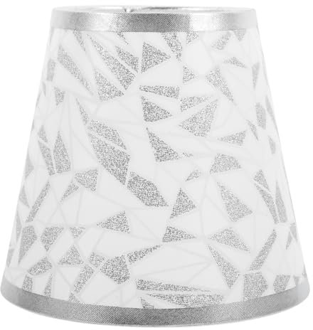 Amosfun Wandlampenschirm E14 Aus Stoff Und Eisen Silber 14X13X9 Cm Stilvolles Design FüR Wohnzimmer Und Schlafzimmer Dekorative Pendelleuchte Und Wandlampe