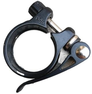 Sattelklemme Aluminium Legierung Fahrrad Sattelstütze Klemme 35 38 40 40,8 41mm MTB Rennrad Radfahren Sattelstütze Klemme Schnellspanner fahrrad Ersatzteile Sattelkloben(40mm black)