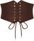 SCARLET DARKNESS Damen Steampunk Gürtel PU Leder Elastischer Bund Breiter Vintage Waspie Gürtel Schokolade XL