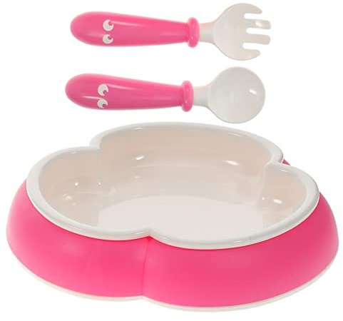 MERRYHAPY Cuchara Bebe De Vajilla Ventosa Tazón Tenedor Para Entrenamiento De Comer