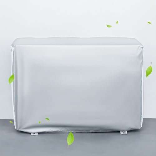 Housse de protection pour climatiseur extérieur climatiseur extérieur crème solaire imperméable à l'eau et à la poussière (86 x 32 x 56 cm)