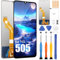 LCD Schermo per TCL 505​, LCD Display per TCL 505 T509K1 6,75 Pollici Display Touch Screen Digitizer Ricambio Assembly Sostituzione Schermo + Riparazione Kit (Nero)