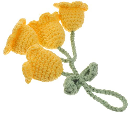 OATIPHO Lily Valley Crochet Pendant Car Mirror Hanging Decor Kawaii Car Accessory