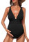 Happy Cherry Maillot de Bain pour Femme Enceinte Monokini pour Grossesse avec Bretelles Réglables Maillot col en V MaternitéL