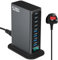 520W GaN5.0 Fast Charging Station - Multi-port Charger Block, 4×USB-C Ports (100W) & 4×USB-A Ports (30W),Compact Multi-Device Charger Compatible with iPhone 15/16, Galaxy, Laptops, PS5, Travel & Home