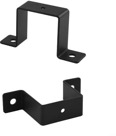 Niceminiwall Lot de 2/4 colliers de serrage carrés en forme de U, support de fixation murale pour poteaux de clôture, tuyaux d'eau, balustrades de balcon, rampes d'escalier (2 pièces, 5,1 cm)