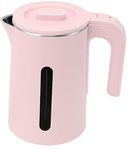 Denash Electric Kettle Stainless Steel Double Layer 2000W Auto Shutoff Water Boiler Home Use (Pink)