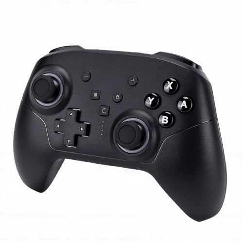 Annadue Controller Wireless per 2, Gamepad Bluetooth con Illuminazione RGB, Pulsanti Posteriori Programmabili Turbo Doppia Vibrazione Giroscopio a 6 Assi, Controller PC per Giochi