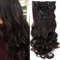 Elailite Clip in Extensions wie Echthaar Haarteile 8 Tresssen günstig komplette Haarverlängerung Gewellt 24(60cm)-140g Dunkelbraun