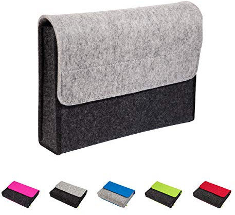 Taschenapotheke groß, leer, handgemacht aus echtem Filz (grau) - ideal als Hausapotheke, Notfallapotheke und Reiseapotheke