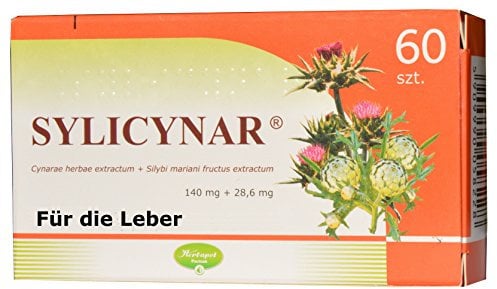 Sylicynar, für die Leber, Galle, 60 Tabletten, mit Mariendistel -und Artischocke Extrakt, hochdosiert, leberkur, entgiften, kapseln,