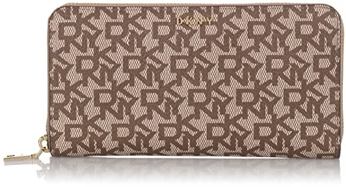 DKNY Damen Bryant-New Zip Arou Reisezubehör-Bi-Fold-Brieftasche, Chino/Karamell