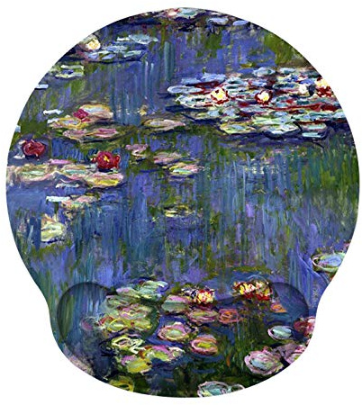 ToLuLu Mouse Pad Wrist Rest Support, Gel Mouse Pads with Non Slip Rubber Base Memory Foam Mousepad, Mouse Wrist Rest Pad for Laptop Computer Home Office Working Gaming Pain Relief, Monet Water Lilies
