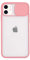 Emlivi Coque iPhone 12 Mini, Protection Antichoc, élègant Dos givré[Couvre-Objectif Coulissant]. Étui Mince en Silicone avec Pare-Chocs pour téléphone iPhone 12 Mini - Rose