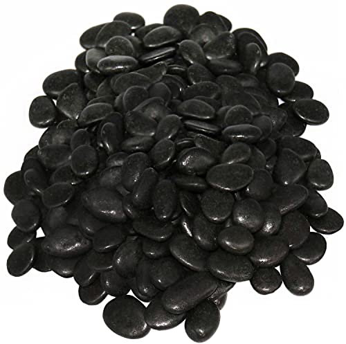 Koltose by Mash Ciottoli Neri lucidati 10 libbre. - Ciottoli da ½ - 1 Pollici per Piante, Giardini, Decorazioni, paesaggistica, Piante grasse, terrari, Finitura Nera schioccante