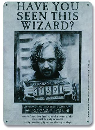 Logoshirt® Harry Potter I Sirius Black I Have You Seen This Wizard I Blechschild Retro I Magnettafel I Klein I DIN A5