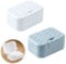 Luvadeyo 2 Stück Travel Soap Case, Box Seifenhalter Reise versiegelt, Wasserdicht Seifenschale für Outdoor/Wanderung Trip/Home Badezimmer Seife (weiß und Blau), Mit Schaum