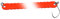 FTM Blinker zum Forellenangeln Spoon Curl Kong 3,5g 6,7cm, Farbe:neon orange lumi/schwarz Glitter
