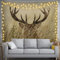 Hirsch-Wandteppich, 150 x 100 cm, Wildtier-Wandbehang, Party-Dekoration, Heimdekoration, für Schlafzimmer, Wohnzimmer, Schlafsaal (150 x 100 cm)