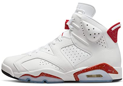 Nike Air Jordan 6 Retro, Herren Turnschuhe, Multicolor - Weiß/Rot/Schwarz / (weiß/Carmine-Schwarz) - Größe: EU 40