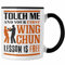 Trendation - Wing Chun Kung Fu Kampfsport Tasse Geschenk Lehrer MMA Spruch (Schwarz)