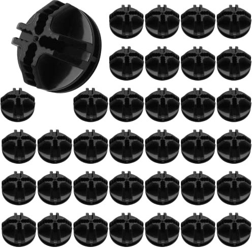 Litoexpe 36 conectores de plástico de alambre para almacenamiento de cubos, organizador modular de armario negro y estantería de rejilla de metal