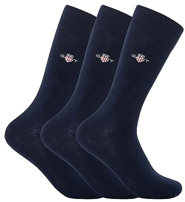 GANT Men's SHIELD SOCKS 3-PACK Herren Socken, EVENING BLUE,