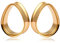 Vankula Ohr Tunnel 1 Paar Double Flared Flesh Plugs Tropfenform Edelstahl für männer damen Ohrpiercing Schmuck 19mm(3/4) Gold