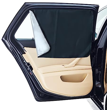 Parasol Coche Ventanas Laterales, ACTOYS 2 Piezas Parasol Magnético Coche, Cortina Parasol Coche, Tapa Sol Coche Lateral, Quitasol Coche Lateral Infantil, Protección UV, 79 x 50 cm