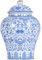 Chinesisches Ingwerglas mit Deckel, Chinoiserie, antiker Stil, Heimdekoration, Retro, blaue und weiße Porzellan-Blumen, Keramik-Vase, traditioneller chinesischer Ming- und Qing-Stil (äußerste Glas)