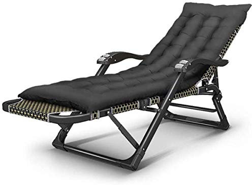 HHUARI Klassische Lounge-Stühle Sonnenliege/Klapp-Sonnenliege, Schwerelosigkeits-Terrassen-Liegestühle mit Kissen, tragbarer Rasendeck-Home-Lounge-Stuhl, Sonnenliege The New