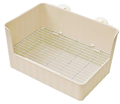F Fityle Bac à litière pour Lapin Potty Trainer Tray Literie Box Cage WC Bunny Toilet Box Pet Pan pour Petits Animaux, Chinchilla, Furet, Chats d'intérieur, Brun