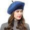 CheChury Strickmütze Damen Französischen Barett Winter Fleece Mütze Grobstrick Wintermützen Warme Frauen Künstler Baskenmütze Vintage Beaniemütze Kaschmir Mütze Damen Wollmütze Warm Beret,Blau