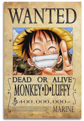 VZRSQZK One Piece Monkey D. Luffy Poster, dekoratives Gemälde, Leinwand, Wandposter und Kunstdruck, modernes Familienschlafzimmer-Dekor-Poster, 20 x 30 cm