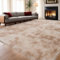 ISMOL Tapis Doux et Moelleux pour Salon, Chambre à Coucher, Bureau, Tapis décoratif pour extérieur, Couloir, Moderne, Kaki, 60 x 120 cm