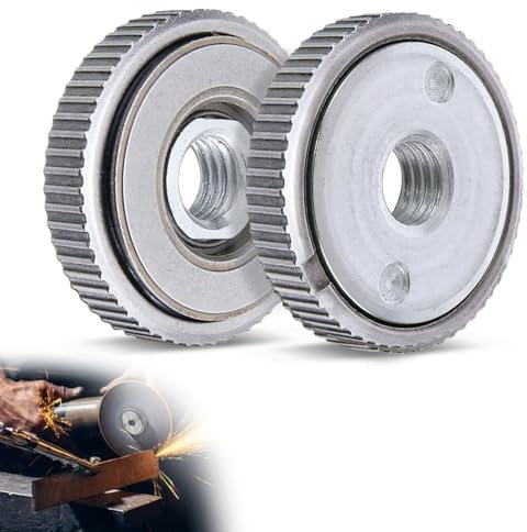 2 Stück Schnellspannmutter für Winkelschleifer M14,Spannmutter für alle Winkelschleifer,Winkelschleifer Schnellspannmutter,Angle Grinder Flange Nut,Schleifscheibenwechsel ohne Werkzeug