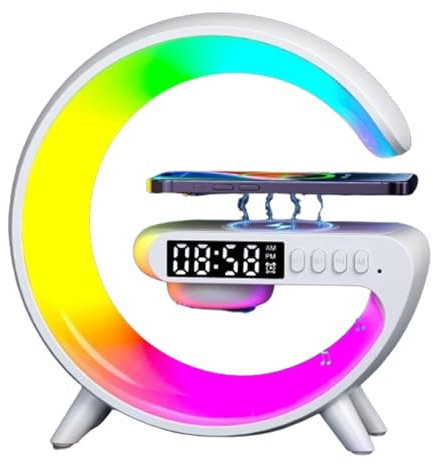 IFFANY Multifunctional table lamp Multifunctional Bluetooth speaker Fast charging RGB table lamp Letter G shape LED bedroom mood lighting night light