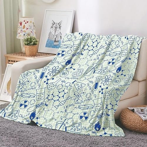 EHOMERY Kuscheldecke Orientalisch Flanell Decke Klein Personalisierte Kuscheldecke Decke Ethno Chemisch Herbst-Decke Dekorative Weiche Kuscheldecken Blau 240x180cm
