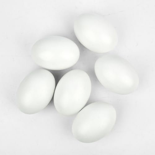 Wooden Easter Eggs,6 Pcs Unfinished Natural Smooth Paintable Odorless Durable for Adults Party Decorations,Easter Eggs Hunt,DIY Crafts (6)
